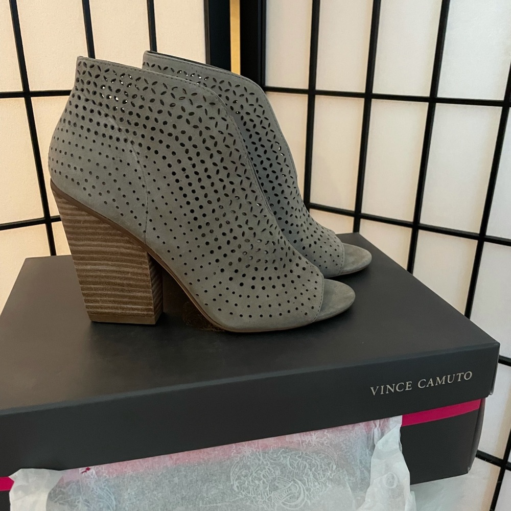 Vince Camuto Peeptoe Booties-Size 5.5